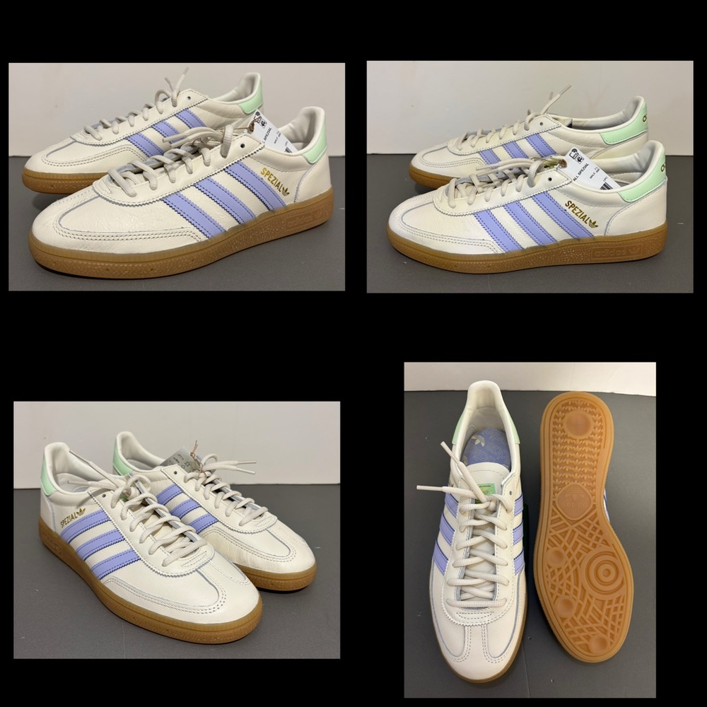 ADIDAS HANDBALL SPEZIAL OFF WHITE VIOLET PURPLE GUM Men’s sz New No Box!